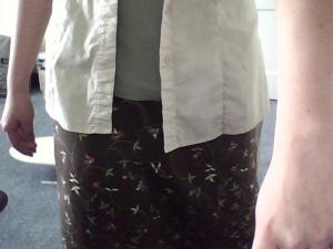 I sewed my very first skirt!