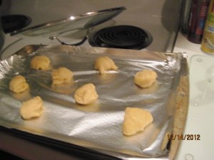 Smaller balls of dough that baked into comfort