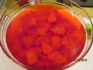 Crushed fruit in vinegar...still.